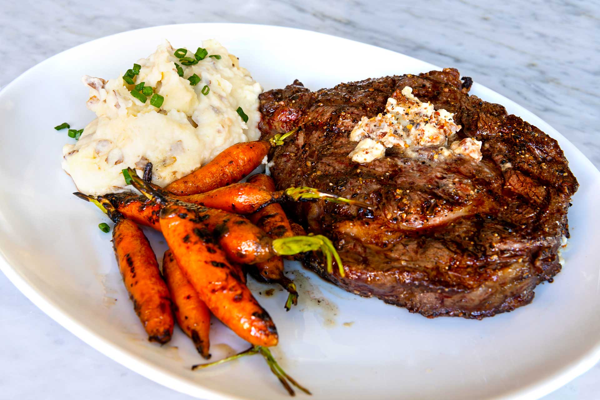 2020 Menu - Steak, Carrots, and Potatoes