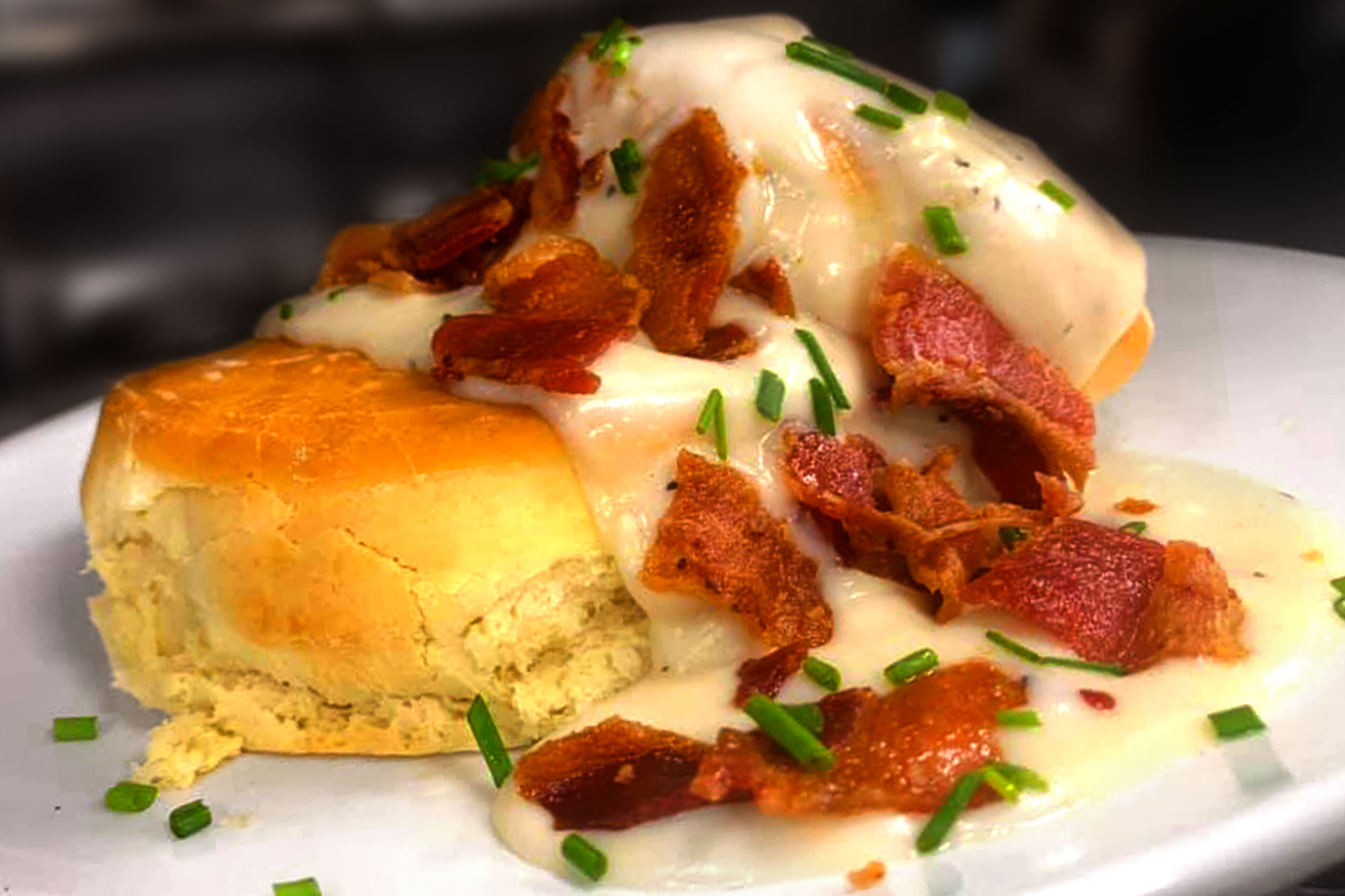 Biscuits and Gravy at 2020 Market